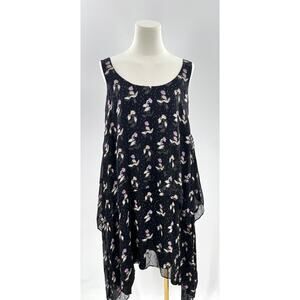 Opening Ceremony Black Gestures Burnout Handkerchief Dress Sleeveless 8